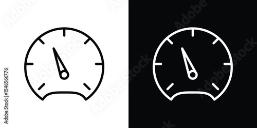 Performance indicator icon in black. flat graphic vector icon