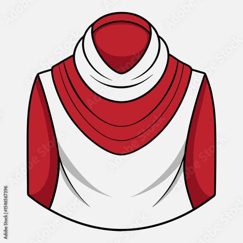 Cowl Neck Top Silhouette on White