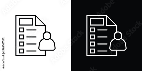 Personality characteristics icon in black. flat graphic vector icon