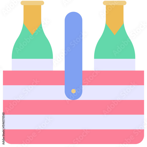 Beer Box Vector icon, Alcohol Drink, Beer Bottle Vector Icon, Packaging Beer, Fourth Of July Icon, Vector Style Flat Icon.