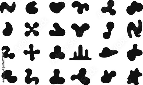 A collection of abstract blobs for artwork compositions