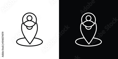 Placement icon in black. flat graphic vector icon