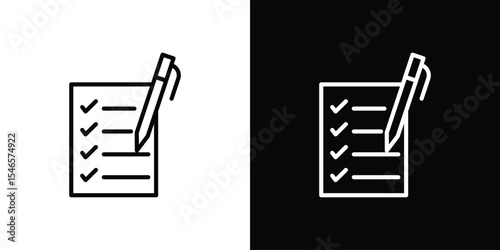 Planning icon in black. flat graphic vector icon