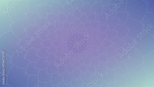Round mandala on colorfull gradient background. Translucent mesh pattern in the form of a mandala. Mandala with floral patterns. Pastel Yoga template. Gradient background with round mandala.Vishal 