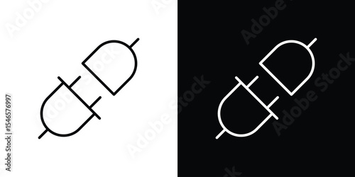 Plugin icon in black. flat graphic vector icon