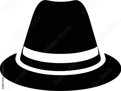 detective hat silhouette, cap vector