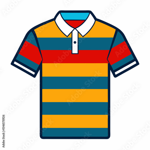 Flat Rugby Jersey Illustration