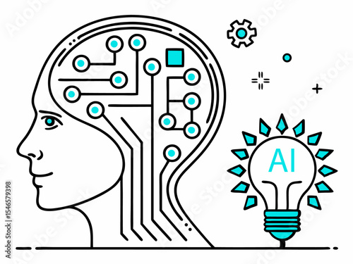 Artificial Intelligence Human Brain and AI Technology Integration