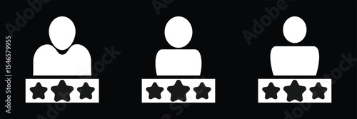 Customer Review icon set multiple style collection.