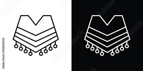 Poncho icon in black. flat graphic vector icon