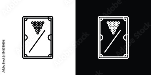 Pool table icon in black. flat graphic vector icon