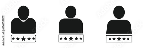 Customer Review icon set multiple style collection.