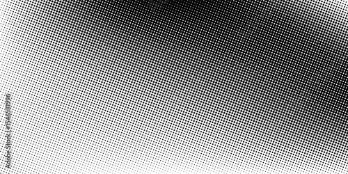 Set of halftone dots gradient pattern texture isolated on white background. Straight dotted spots using halftone circle dot raster texture. Vector blot half tone collection.