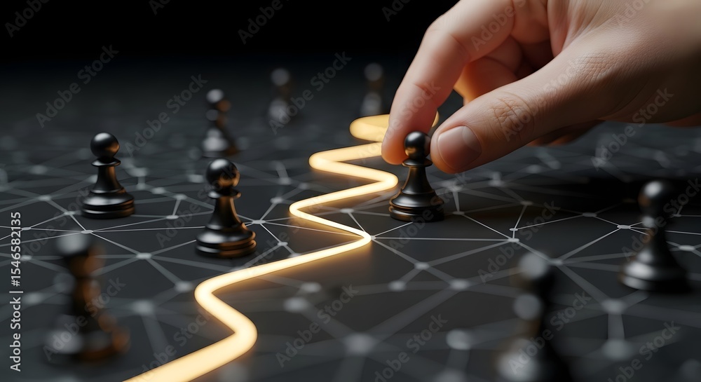 Naklejka premium Strategic Leadership Guiding Your Team to Success Through Strategic Planning