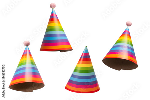 Wallpaper Mural Colorful birthday cap isolated on white background Torontodigital.ca