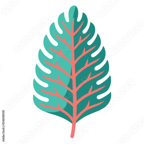 coral-leaf-isolated-on-white-background