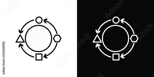 Procedure icon in black. flat graphic vector icon