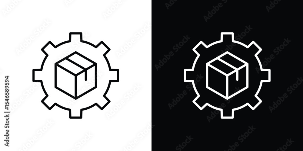 Obraz premium Product development icon in black. flat graphic vector icon