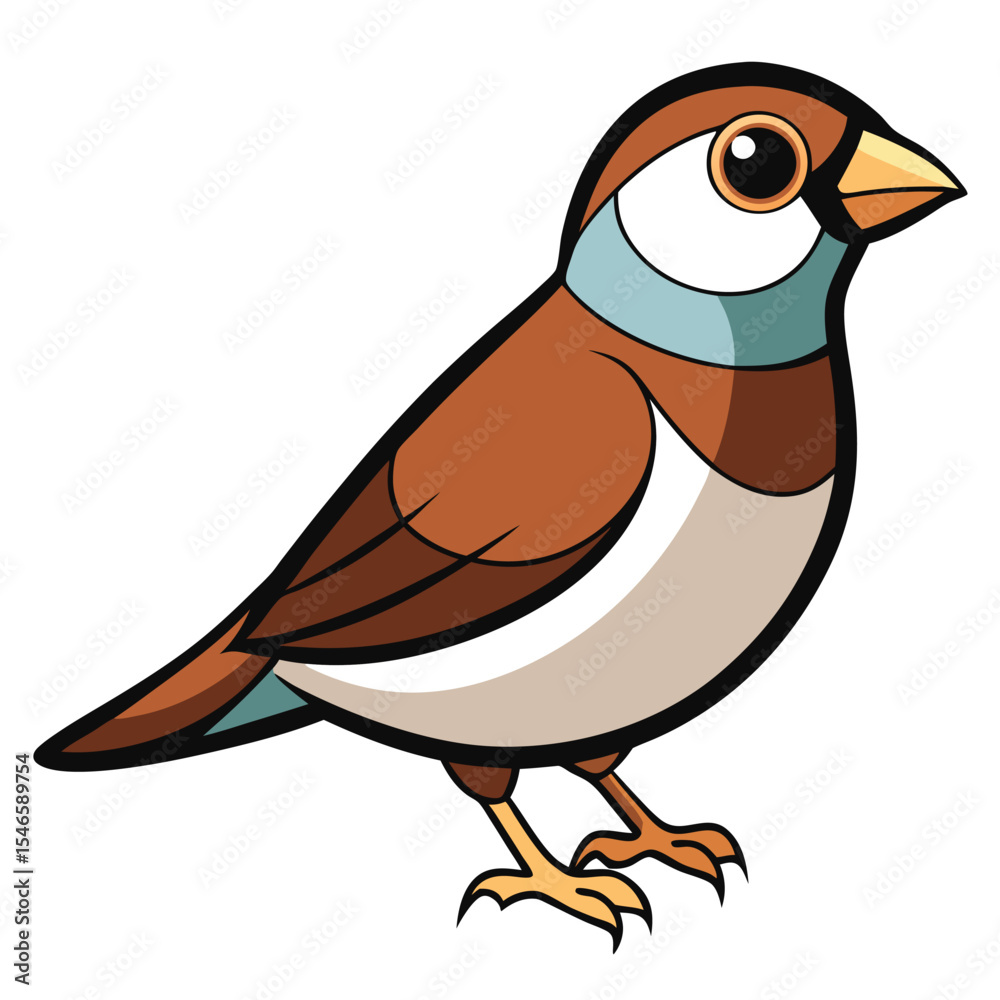 Fototapeta premium cartoon bird with blank sign white background