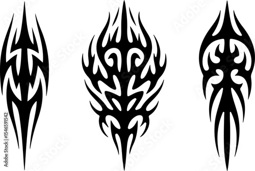 Ukrainian Trident Coat of Arms Stylized Tattoo design vector 