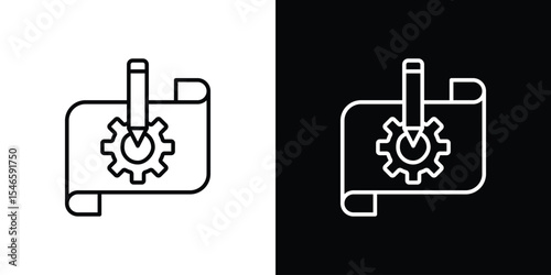 Prototyping icon in black. flat graphic vector icon