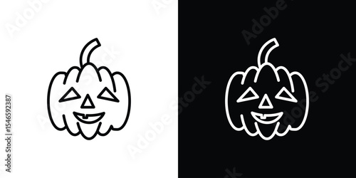 Pumpkin icon in black. flat graphic vector icon