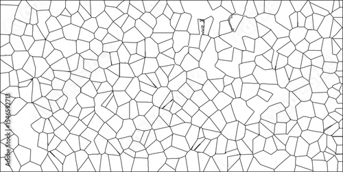 Abstract cellular pattern illustration featuring irregular geometric shapes and grid structure ideal for backgrounds and digital designs