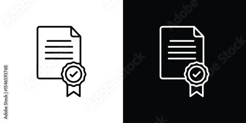 Qualification icon in black. flat graphic vector icon