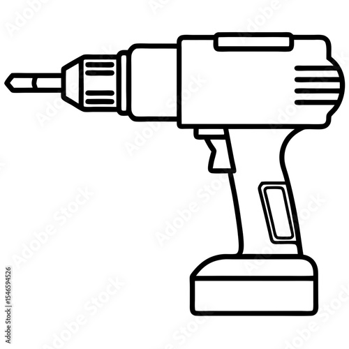 Minimalist Power Tool Vector Impact Driver