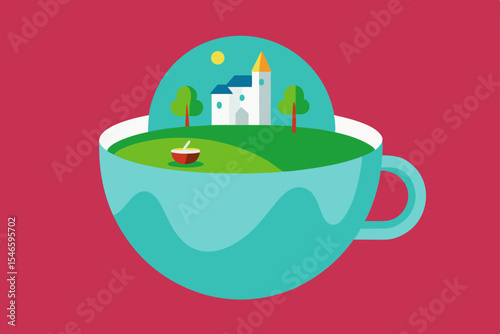 miniature world inside a teacup 