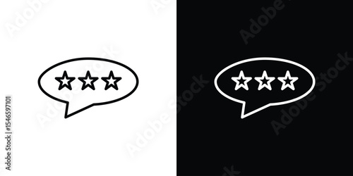 Rating icon in black. flat graphic vector icon