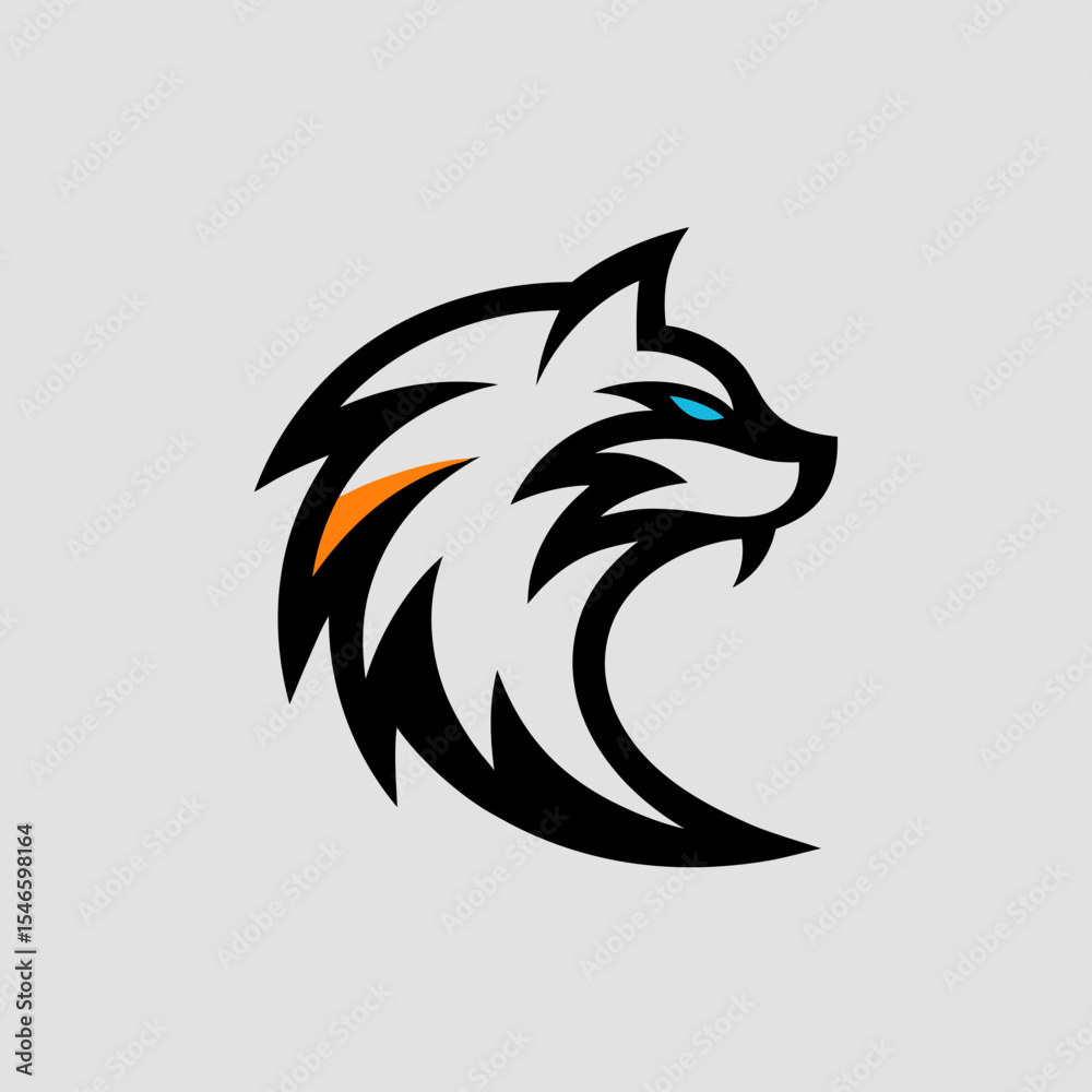 Obraz premium wolf logo set 