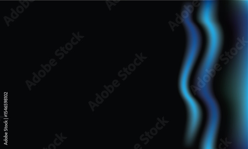 abstract blue wave neon aurora background design suitable to your template, wallpaper, banner, social media, marketing, promote, sticker, backdrop, and more