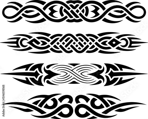 Dragon and Tribal Tattoo Designs vector bundle