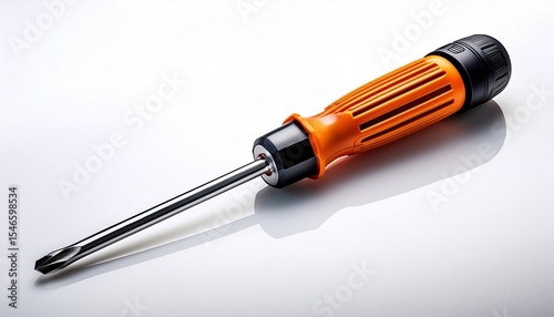 phillips screwdriver with ergonomic handle on white background