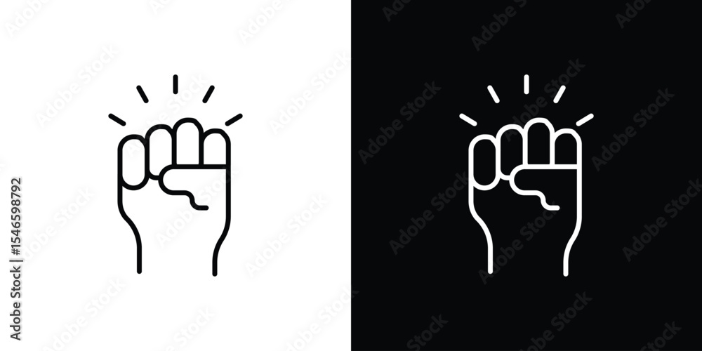 Obraz premium Rebellion icon in black. flat graphic vector icon