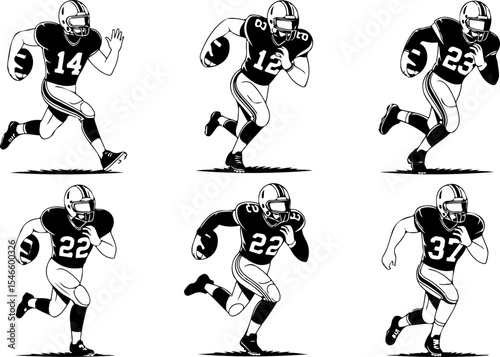 American Football Players vector bundle