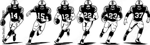 American Football Players vector bundle