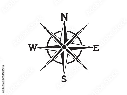 Simple Compass Line Art Set
