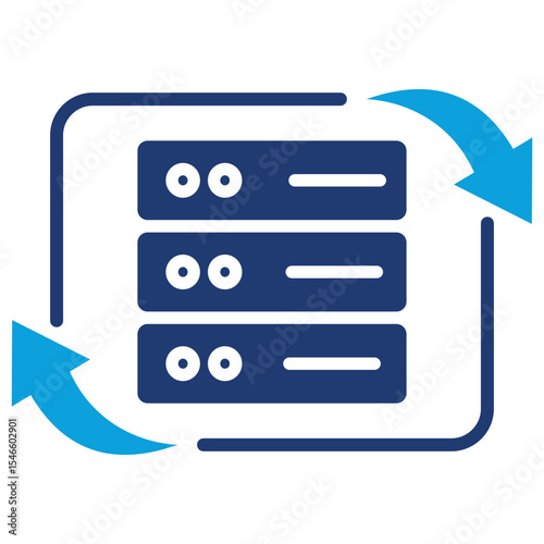 Data Recovery Flat Blue Icon