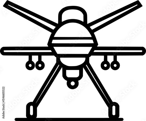 Bayraktar War drone vector ilustration. sign, symbol, vector, art