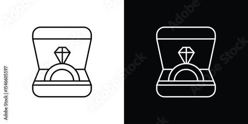 Ring icon in black. flat graphic vector icon
