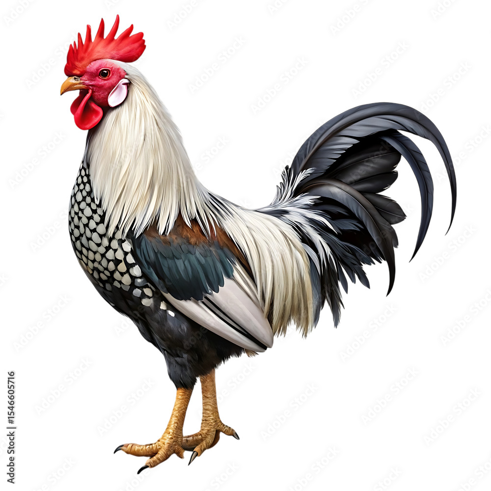 Fototapeta premium Rooster isolated on transparent background