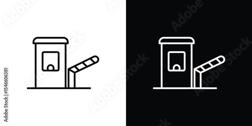 Road toll icon in black. flat graphic vector icon