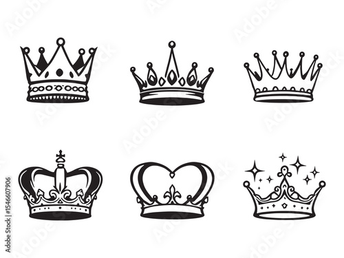 Crown Simple Black Line Drawing