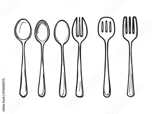 Cutlery Spoon Outline Vector