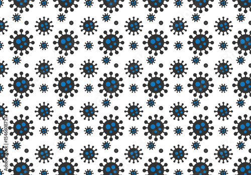   Coronavirus Cells  Seamless Pattern  coronavirus covid 19 cell isolated on white background
