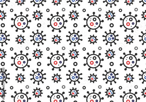   Coronavirus Cells  Seamless Pattern  coronavirus covid 19 cell isolated on white background 