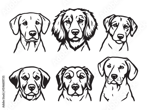 Dog Outline Vector Art