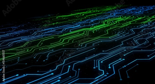 Abstract Circuit Board Design Futuristic Technology Background